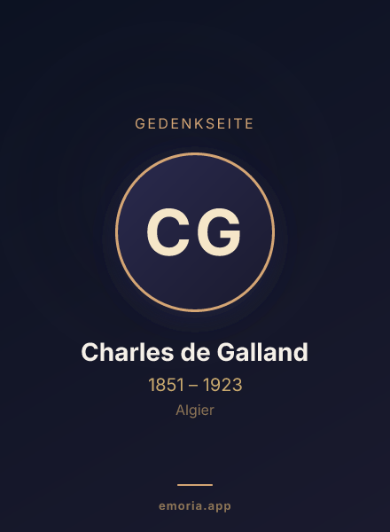 Gedenkportrait von Charles de Galland