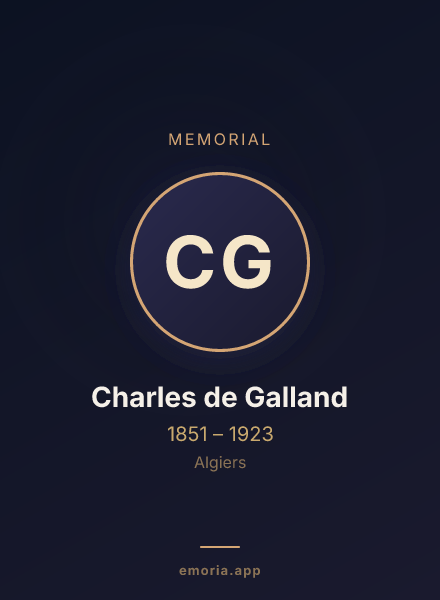 Memorial portrait of Charles de Galland