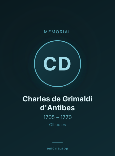 Memorial portrait of Charles de Grimaldi d'Antibes