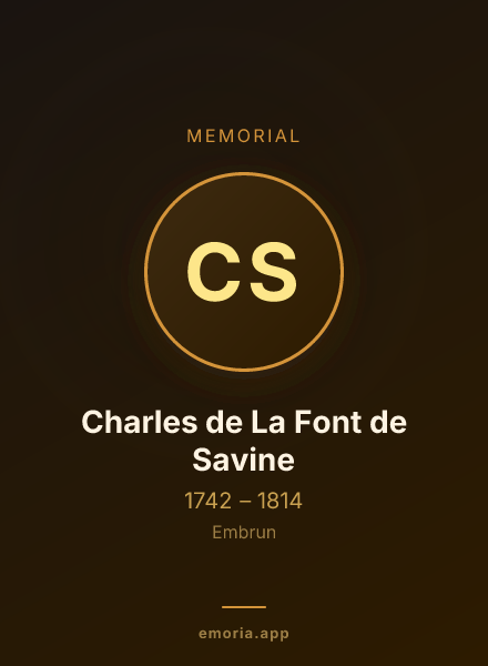 Memorial portrait of Charles de La Font de Savine