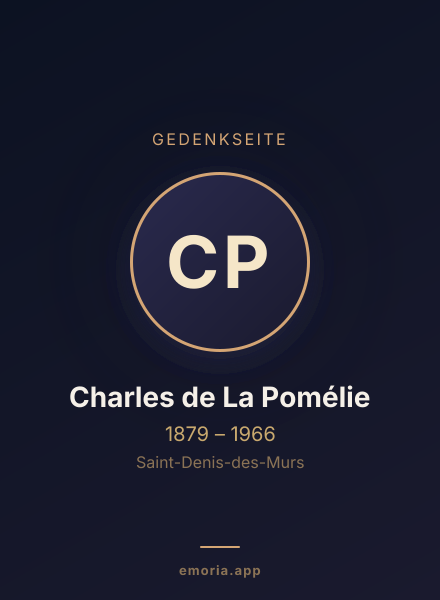 Gedenkportrait von Charles de La Pomélie