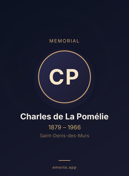 Memorial portrait of Charles de La Pomélie