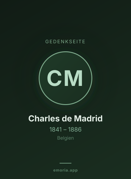 Gedenkportrait von Charles de Madrid