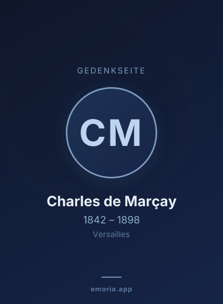 Gedenkportrait von Charles de Marçay