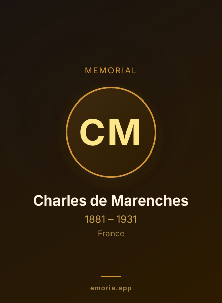 Memorial portrait of Charles de Marenches
