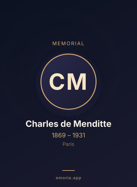 Memorial portrait of Charles de Menditte