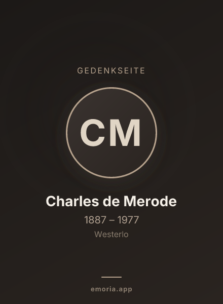 Gedenkportrait von Charles de Merode