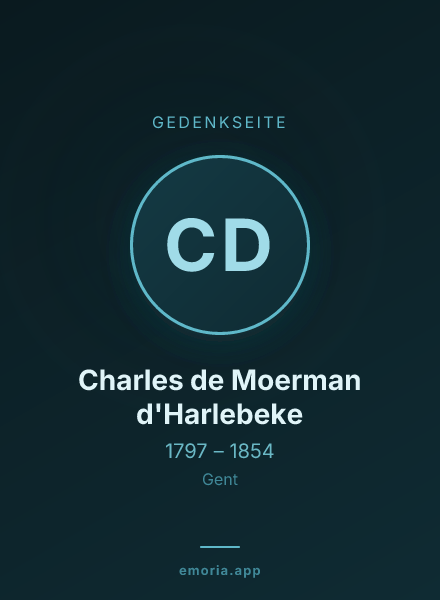 Gedenkportrait von Charles de Moerman d'Harlebeke