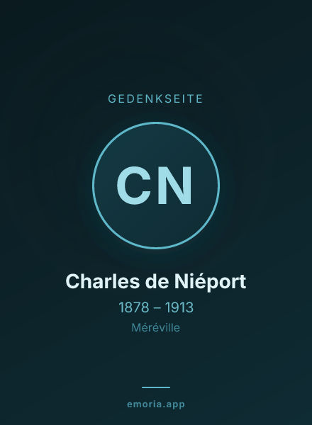 Gedenkportrait von Charles de Niéport