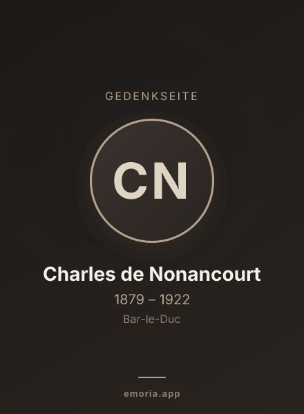 Gedenkportrait von Charles de Nonancourt