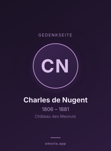 Gedenkportrait von Charles de Nugent