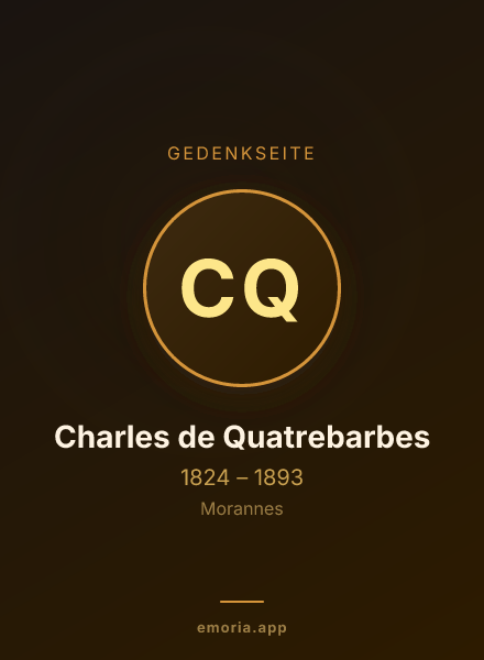 Gedenkportrait von Charles de Quatrebarbes