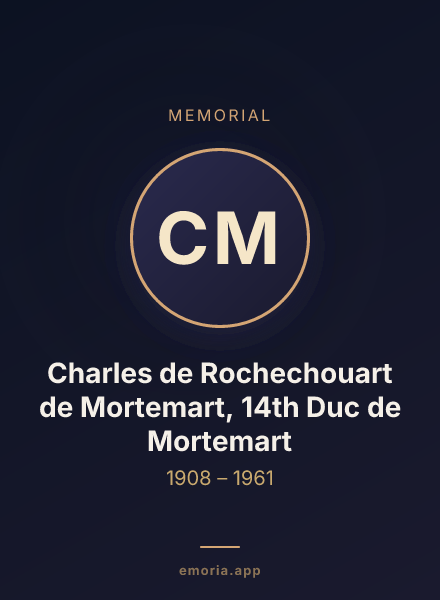 Memorial portrait of Charles de Rochechouart de Mortemart, 14th Duc de Mortemart