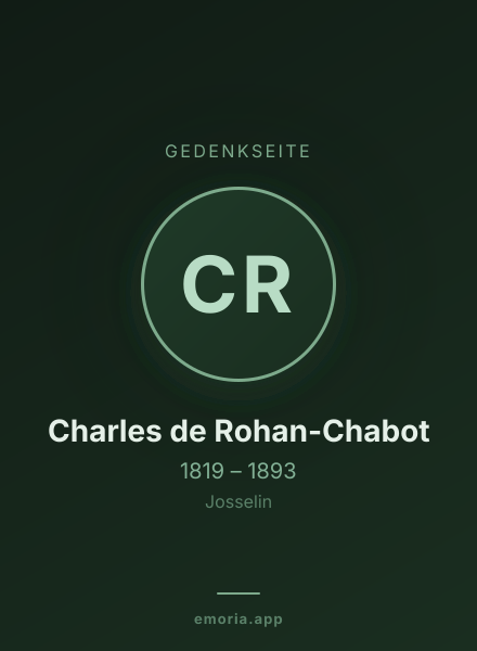 Gedenkportrait von Charles de Rohan-Chabot
