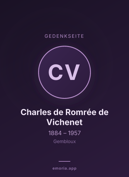 Gedenkportrait von Charles de Romrée de Vichenet