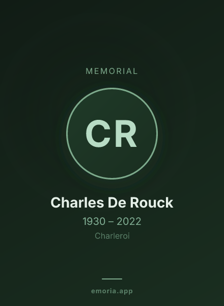 Memorial portrait of Charles De Rouck