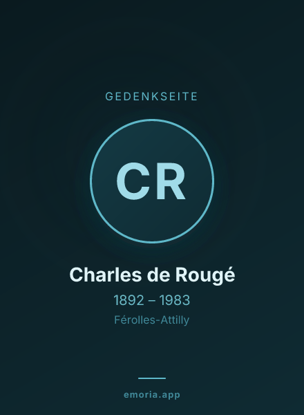 Gedenkportrait von Charles de Rougé