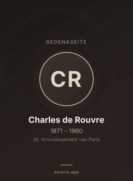 Gedenkportrait von Charles de Rouvre