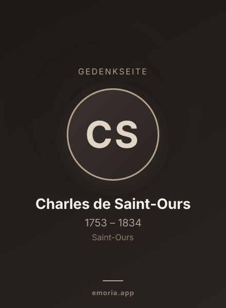 Gedenkportrait von Charles de Saint-Ours