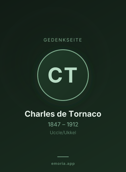 Gedenkportrait von Charles de Tornaco