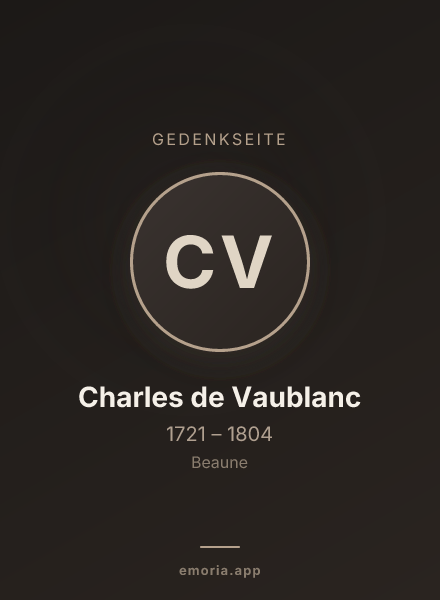 Gedenkportrait von Charles de Vaublanc