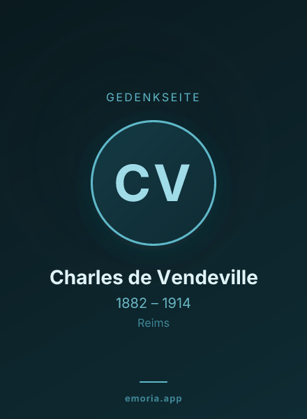 Gedenkportrait von Charles de Vendeville