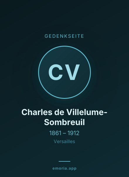 Gedenkportrait von Charles de Villelume-Sombreuil