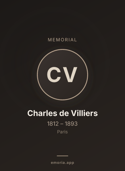 Memorial portrait of Charles de Villiers
