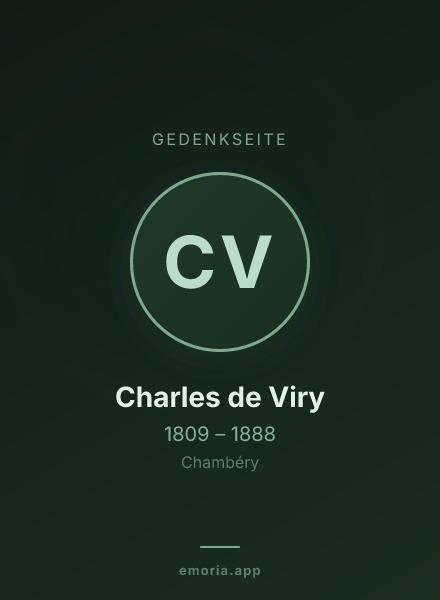 Gedenkportrait von Charles de Viry