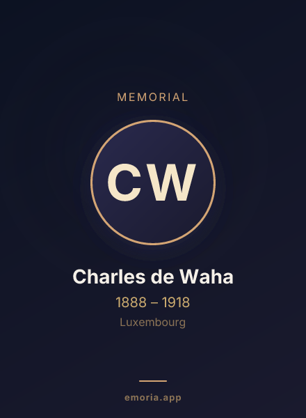Memorial portrait of Charles de Waha