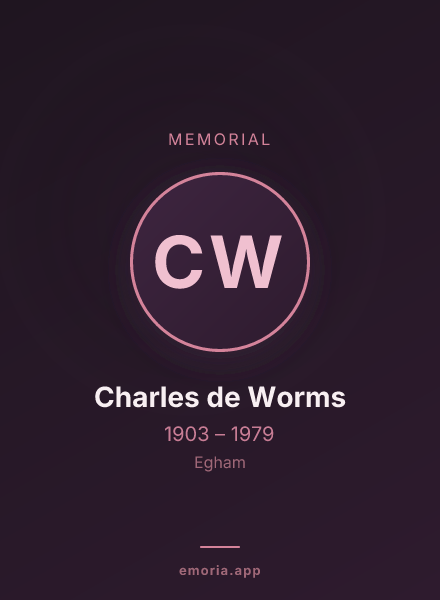 Memorial portrait of Charles de Worms