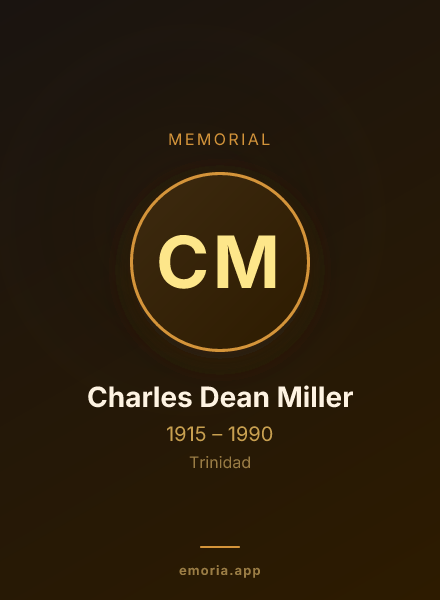 Memorial portrait of Charles Dean Miller