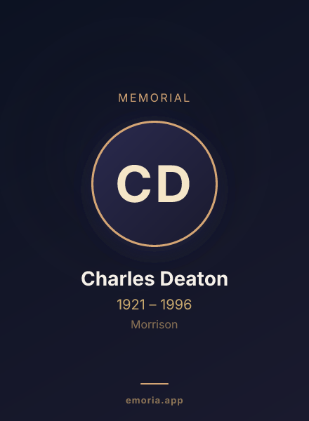Memorial portrait of Charles Deaton