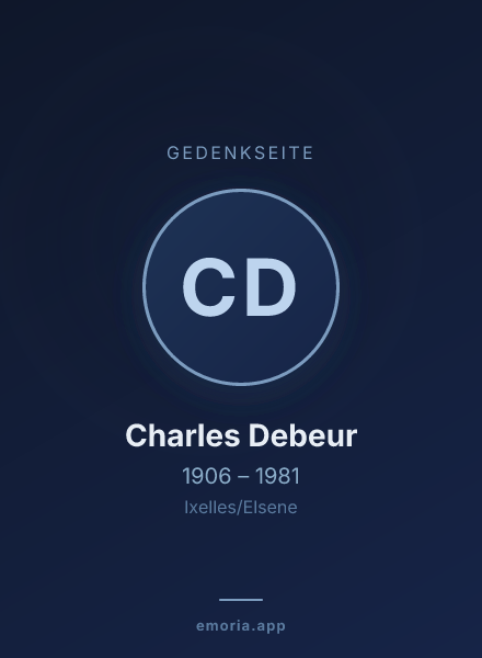 Gedenkportrait von Charles Debeur