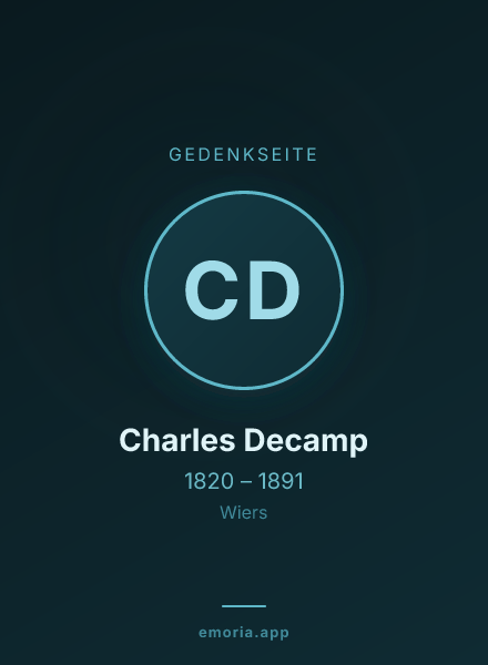 Gedenkportrait von Charles Decamp
