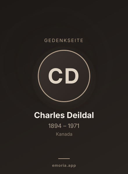 Gedenkportrait von Charles Deildal