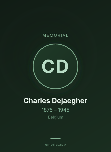Memorial portrait of Charles Dejaegher