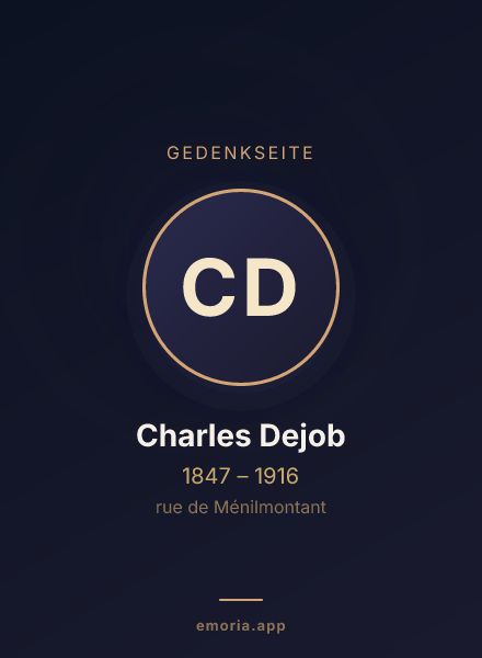 Gedenkportrait von Charles Dejob