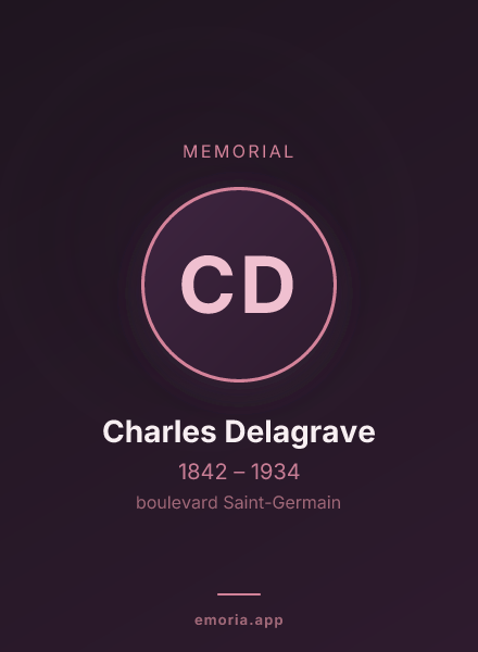 Memorial portrait of Charles Delagrave
