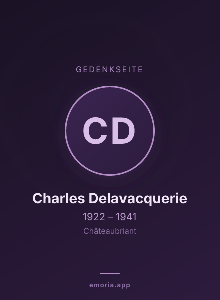 Gedenkportrait von Charles Delavacquerie