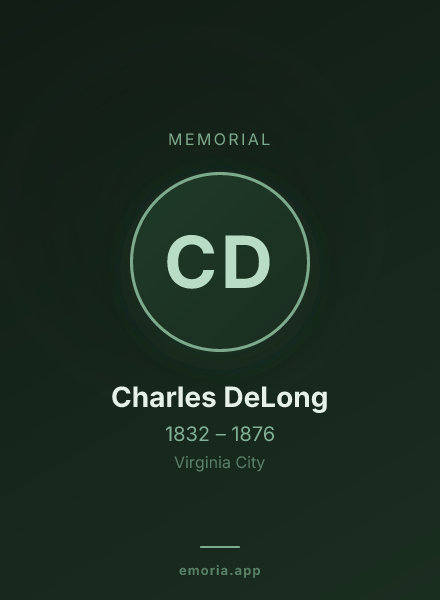 Memorial portrait of Charles DeLong