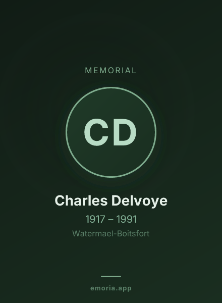 Memorial portrait of Charles Delvoye