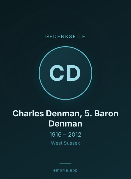 Gedenkportrait von Charles Denman, 5. Baron Denman