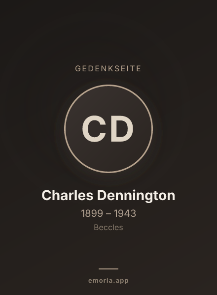 Gedenkportrait von Charles Dennington