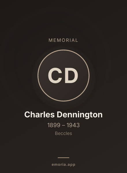 Memorial portrait of Charles Dennington