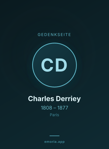 Gedenkportrait von Charles Derriey