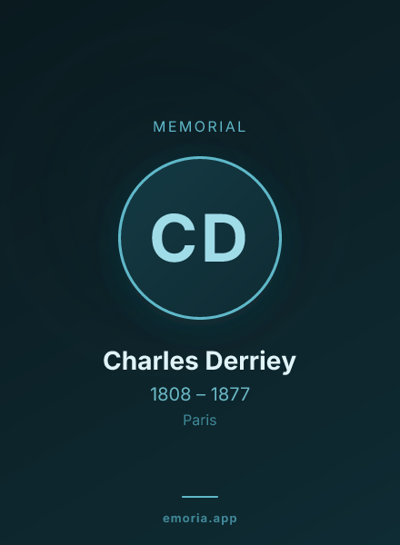 Memorial portrait of Charles Derriey