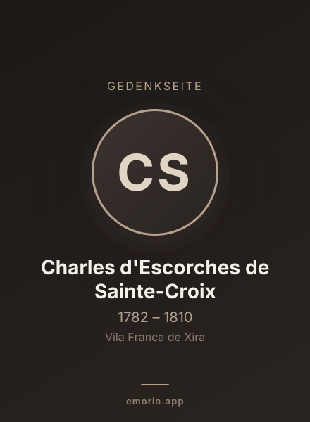 Gedenkportrait von Charles d'Escorches de Sainte-Croix
