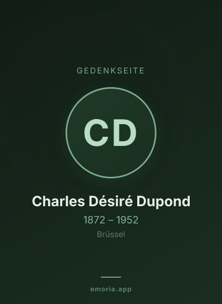Gedenkportrait von Charles Désiré Dupond