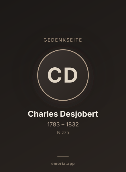 Gedenkportrait von Charles Desjobert